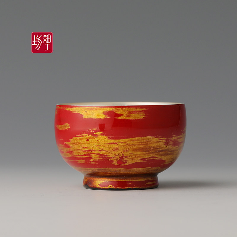 Japanese fine workshop Large lacquer silver cup Sterling silver Teacup Tea cup Tea cup Smell cup Master cup Single cup