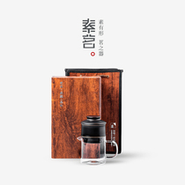 Ceramic kung fu tea set set household lazy tea filter tea breinner glass tea cup with handle