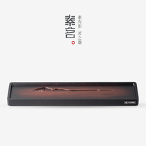 Heavy bamboo tea tray drain tray Japanese tea table kung fu tea set home living room tea drain pipe customization