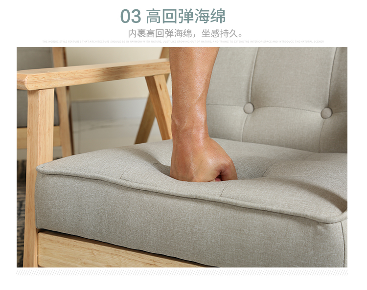Thuê đơn đơn giản châu Âu hiện đại nhỏ gọn thường quạt cô gái đôi phòng ngủ đơn giản chút lười biếng ghế sofa gỗ rắn - Ghế sô pha ghế sofa kiêm giường ngủ