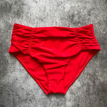 2021 new white high waist bikini swimsuit pants woman covered with slim swimsuit sexy triangle big code soak spa