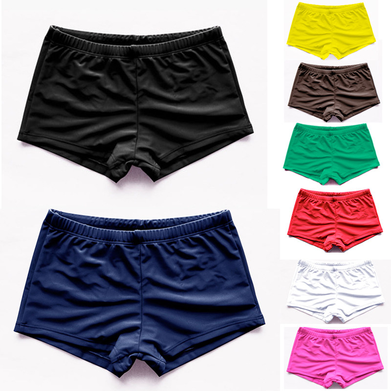2021 new black swimming trunks women's flat angle two-piece conservative belly four corners large size white hot spring bathing suit pants