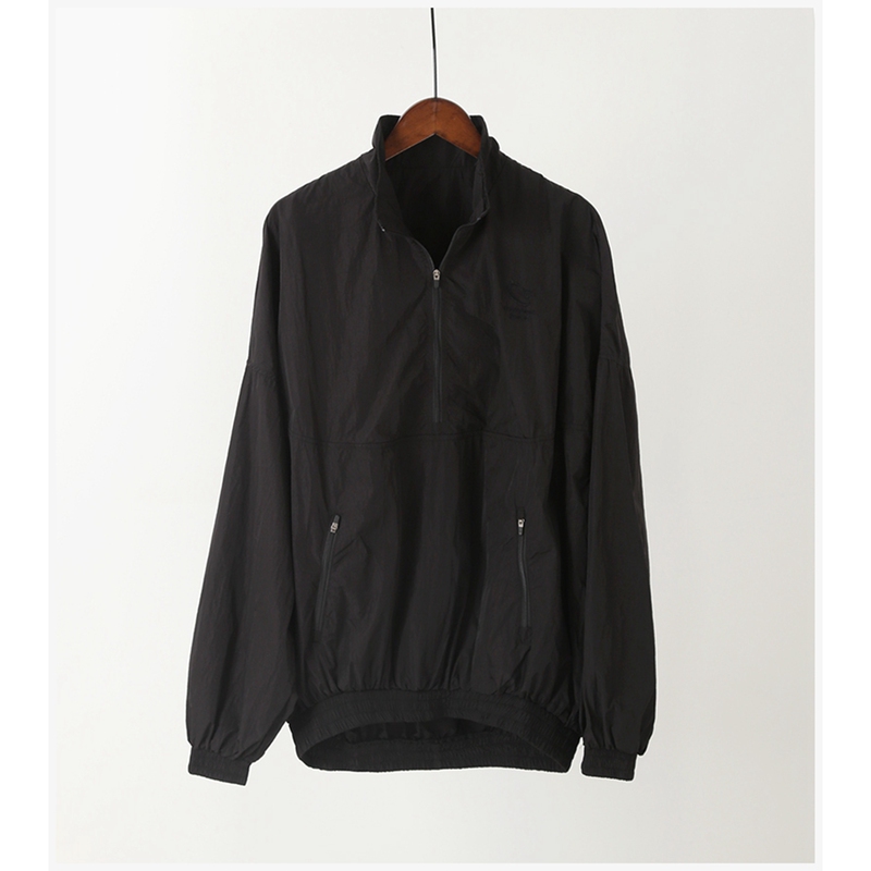 Fashionable Windproof Half-Zip Pullover Parachute Jacket for Women