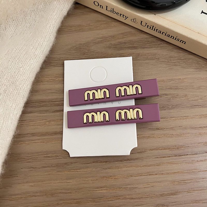 images 2:Color letter hair clip headdress clip Liu Hai clip front forehead clip small clip to the side of the clip