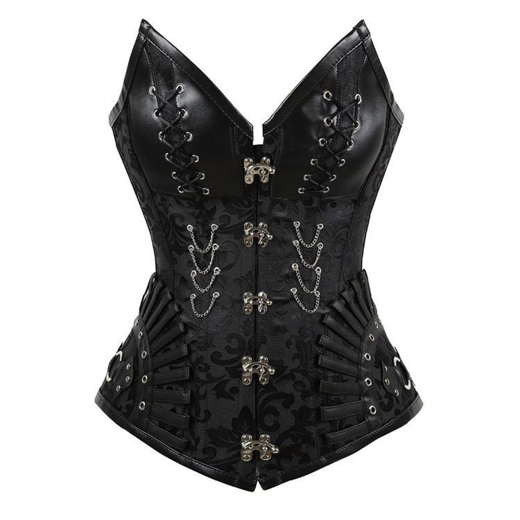 Betterme Fishbone Top Gothic Lolita Rock Punk Plus Size Stunning Corselet Waist Corset