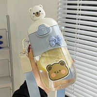 Синие подтяжки, мультяшная наклейка, 600 мл, 3D