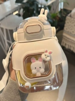 Водяной чашка 2024 Новый стиль для женщин летние девочки высокая стоимость, большие мощности, летняя портативная бутылка с водой, большая чашка живота