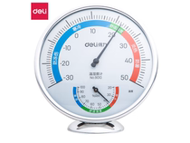 Deli 9010 indoor and outdoor electronic temperature and humidity meter for office and home use 1 piece