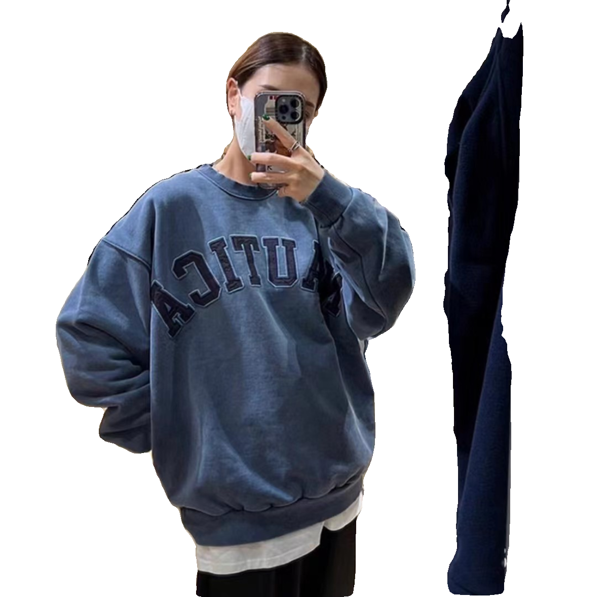 NAUTICA Hasegawa Классическая надпись на круглом вороте pullover толстовка с начесом