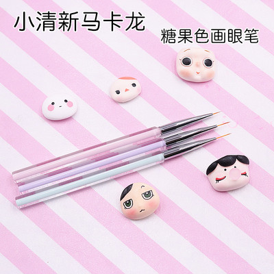 taobao agent Ultra -light clay hand -painted transparent small fresh fresh -fresh macaron imported nylon hair hook line fine work pen