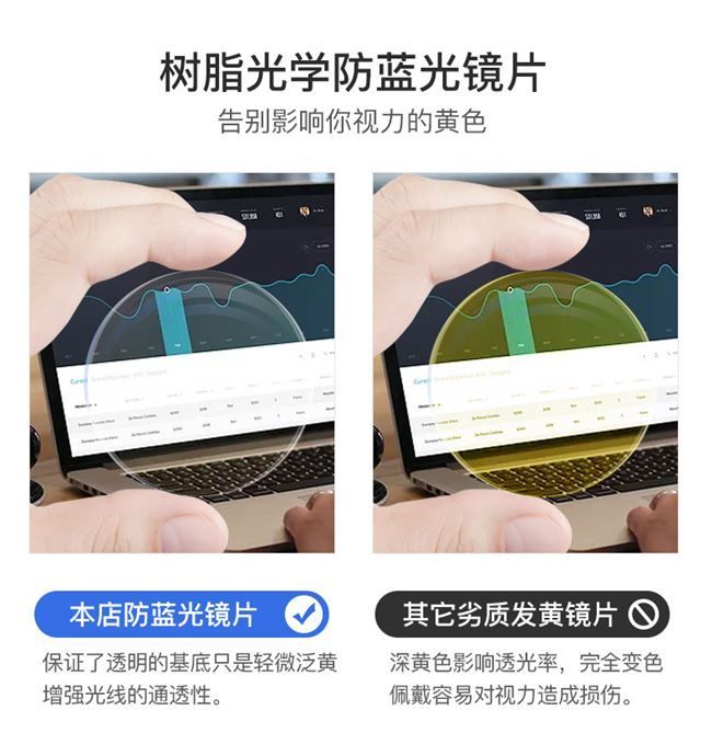 Máy tính mắt siêu nhẹ chống bức xạ ánh sáng xanh chống cận thị gọng kính cận nữ chăm sóc cá tính gọng tròn kính phẳng nam triều - Kính
