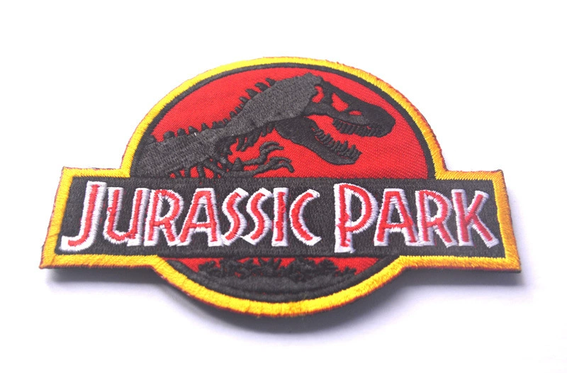 Jurassic Park jurassk công viên thêu dán ma thuật armband chiến thuật ba lô dán chương cá tính tinh thần chương miếng dán che lỗ thủng quần áo