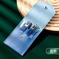 Маленькие маникюрные кусачки, синий большой комплект, 4 шт