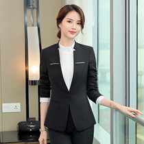 Hotel front desk work clothes cashier waiter Catering professional suit Female jewelry beautician stewardess uniform Autumn and winter