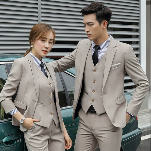 Комплект подходит для мужчин и женщин, демисезонный классический костюм для работы, 3 предмета