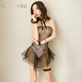 Сексуальная прозрачная пижама, кружевное нижнее белье, униформа, комплект, колготки, большой размер