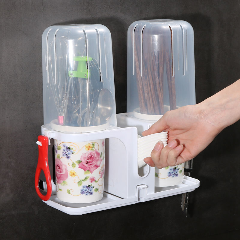 Tube mouldproof wall chopsticks tableware wipe boxes transparent cover ceramic wash chopsticks box of waterlogging under caused by excessive rainfall chopsticks cage