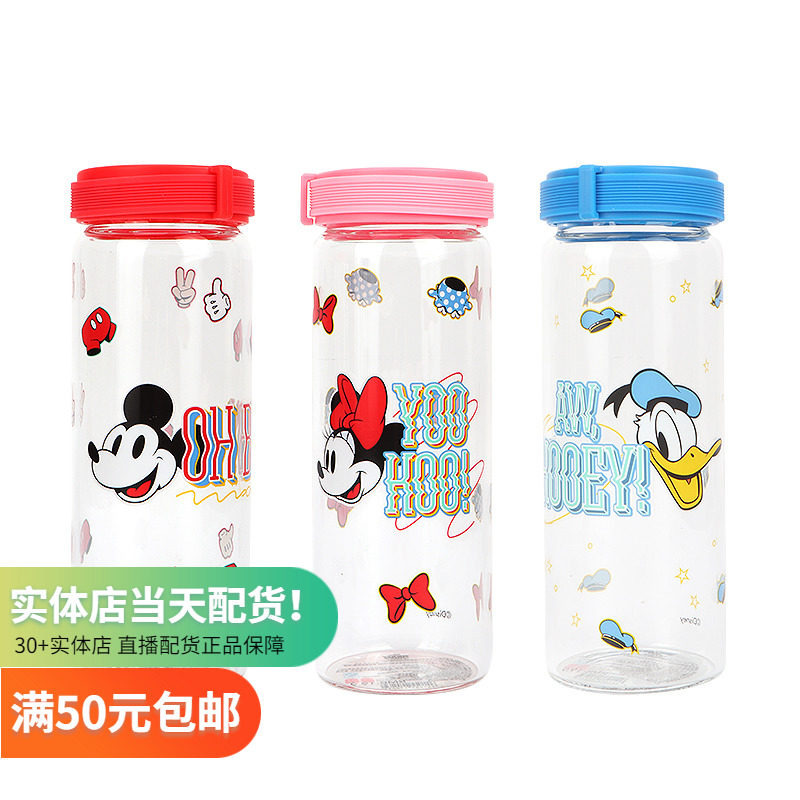 Mitch high boron silicon glass cup 300ml miniso name startups adorable woman Minnie water glass Don old duck mug