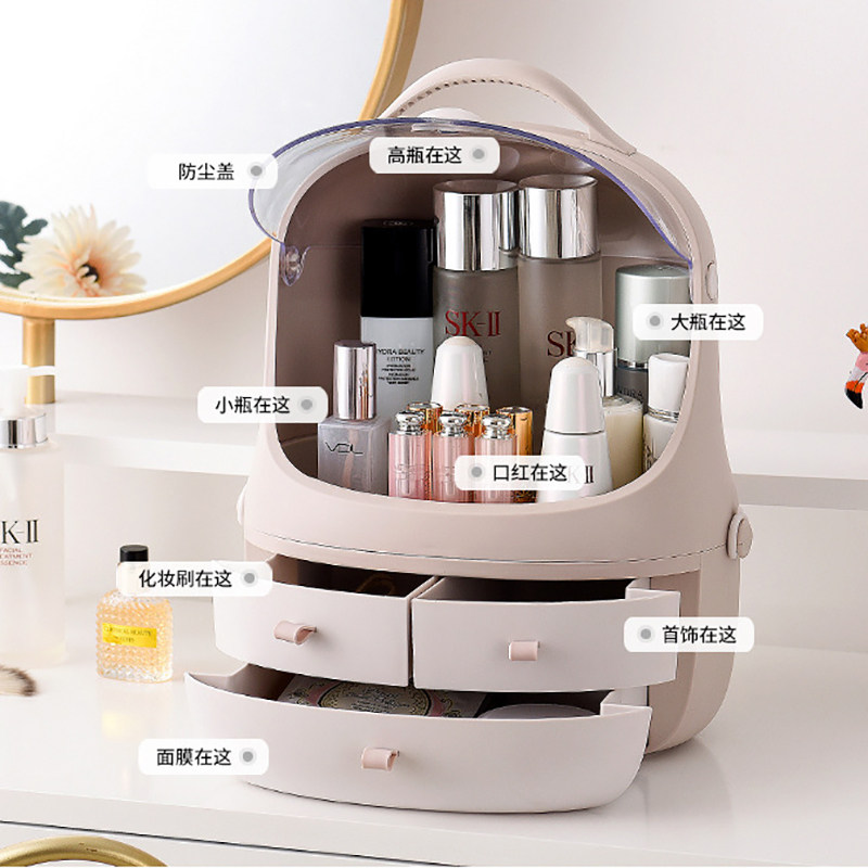 Cosmetics storage box home desktop makeup table skin care products lipstick brush large-capacity drawer-type finishing rack