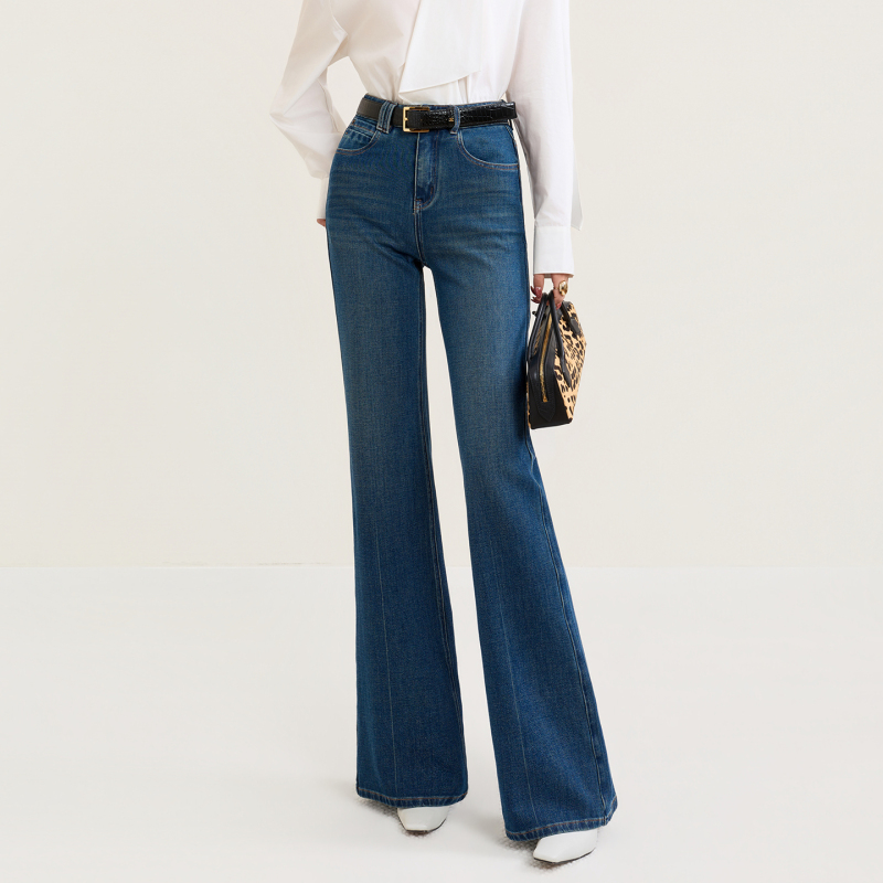 【Leg-Lengthening Pants 2.0】Casual Street Style, Everyday Work Look, Simple Retro High-Waisted Flared Jeans for Women 【Leg-Lengthening Pants 2.0】Casual Street Style, Everyday Work Look, Simple Retro High-Waisted Flared Jeans for Women