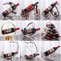 Home high-end red wine rack wine glass rack light luxury wine set home living room TV cabinet decoration