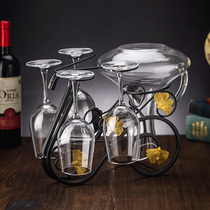 Red wine glass set creative wine shelf home light luxury simple glass goblet decanter wine set