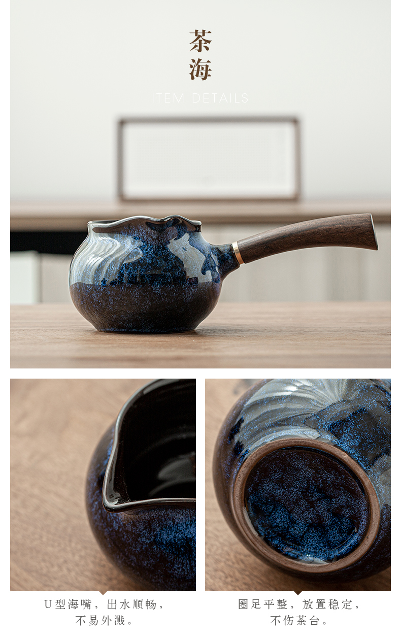 By variable kung fu tea sets temmoku glaze teacup tureen wiredrawing home office make tea with a gift