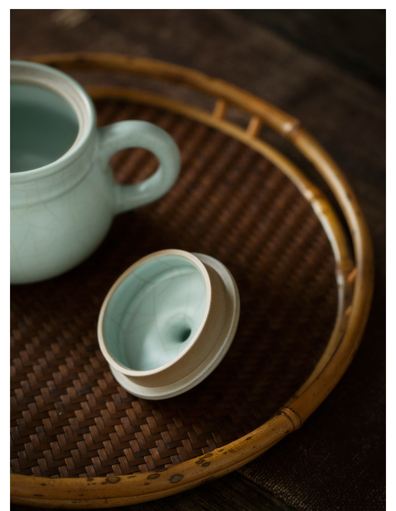 By gold on your up teapot xi shi cyan slicing can keep ceramic pot day single pot of high - grade gift boxes