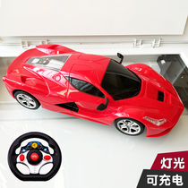 Childrens remote control car Super large rechargeable dynamic wireless remote control car Racing high speed steering wheel boy toy sports car