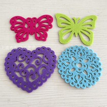 Creative Non-woven Felt Thickened Tea Cup Mat Absorbent Cloth Art Cup Mat Anti Slip Heat Insulation Mat Table Mat