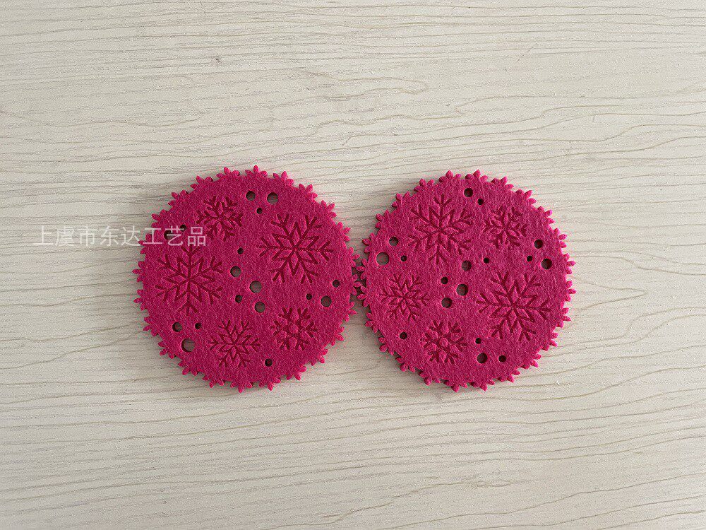 New Product Creative European Home Non-woven Non-slip Fashion Felt Coaster Heat Insulation Mat Bowl Mat Placemat