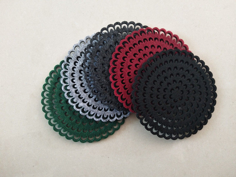 Creative non-woven felt thickened tea coaster absorbent fabric coaster non-slip heat insulation mat table mat - Taobao