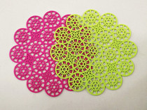 Creative fashion felt absorbent coaster set Coffee coaster non-slip insulation mat water coaster fabric tea cup mat