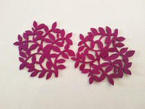 Creative non-woven felt leaf tea cup mat absorbent fabric coaster non-slip insulation pad 15cm