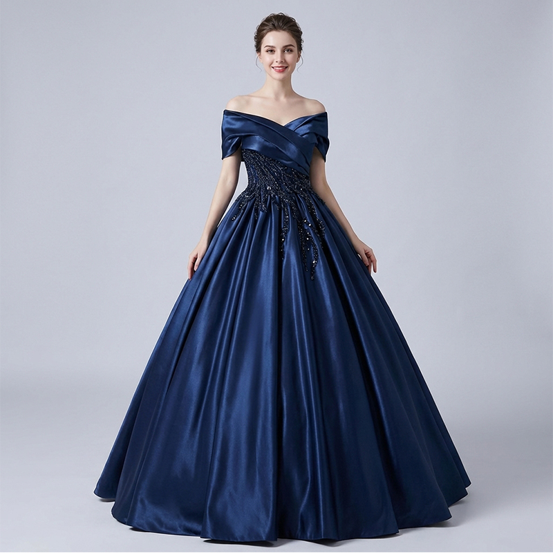 High-End Evening Dress, New Style for Stage, Elegant Host Gown for Annual Meetings, Performance Tutu Dress, Vocal Performance Exam Dress