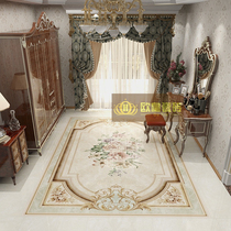 Eurostyle Living Room Tile 800x800 Entry into the family Xuan Guan Villa Hall Flowers Open Rich pattern styling parquet floor tiles