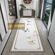 New Chinese entry Xuanquan Flowers Tiles Wear and tiles Abrasion Resistant Tossed Crystal Bricks Into The Door Aisle Hallway Fairy Crane Jigsaw Puzzle Styling Tile