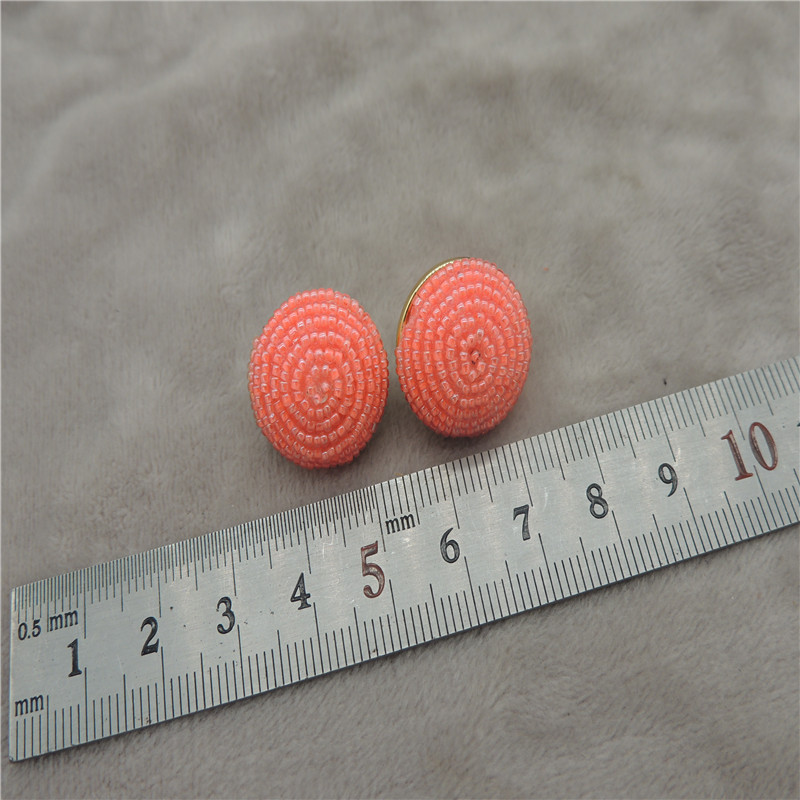 1foreign trade ornaments direct deal popular fashion female Online red money fashionable texture new pattern Gold plating Ear Studs H16