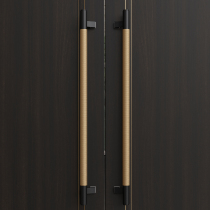 Modern high-end framed glass door handle gold solid wood box door handle thickened black door handle