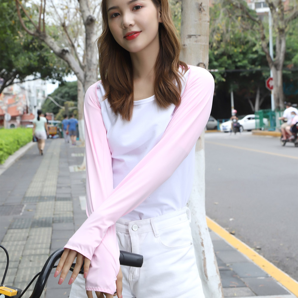 Golf sunscreen shawl thin breathable ladies ice silk sleeve UV anti-shoulder sunscreen arm short
