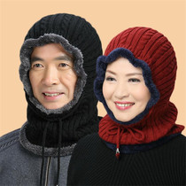 Middle-aged and elderly knitted cover headhat male hair line hat winter elderly female autumn and winter middle aged mother surrounding neck guard neck