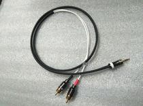 Audio cable audio line one minute two 3 5mm to double Lotus 2rca sound box line