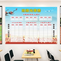 High School junior high school classroom layout class honor list Hero list Honor List Wall single subject champion wall sticker