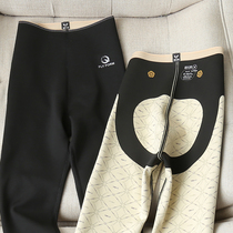 Shark pants women wear autumn and winter style plus velvet thick belly Barbie pants yoga tight high waist black leggings