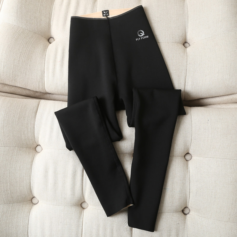 Shark barbie pants women's autumn and winter plus velvet suspension flight pants ultra-high waist abdomen pressure thin legs black leggings