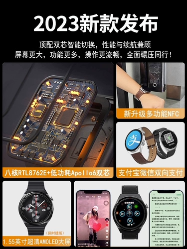 Huawei, apple, iPhone4 Pro, браслет, есть синхронизация с телефоном, совместимые часы для взрослых подходит для мужчин и женщин, коллекция 2023, порше, bluetooth