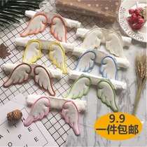 Boys and girls in baby angel wings sucking sweat towel four layers of gauze children from sweat towel pure cotton pad back towel
