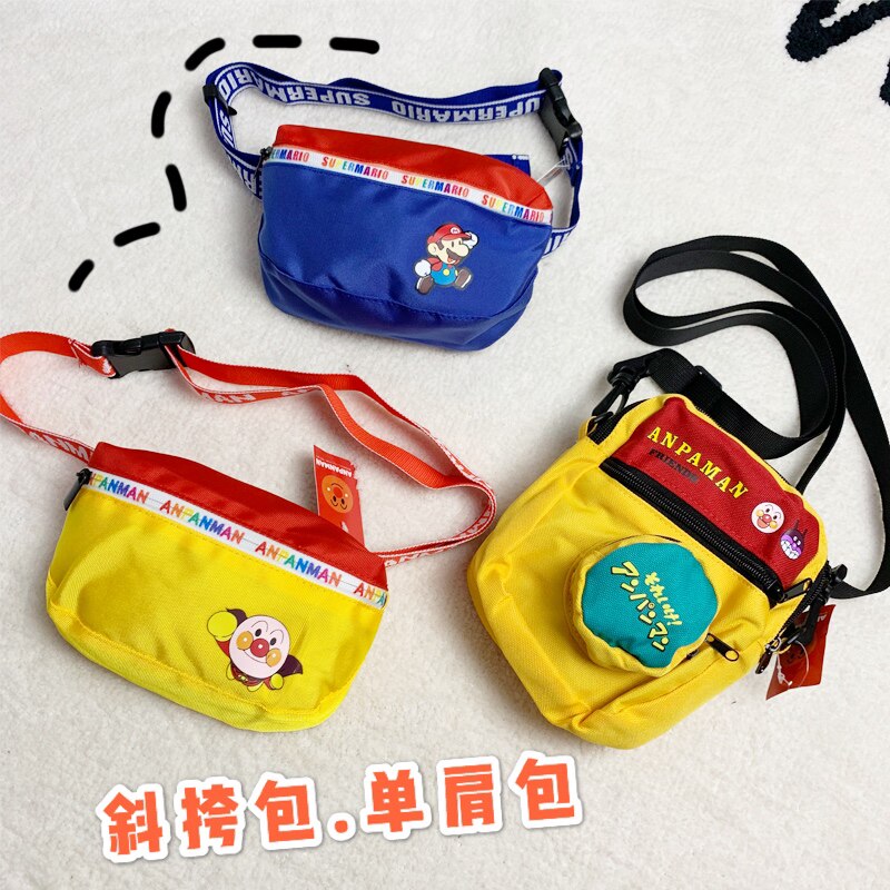 Ins children's small bag for boys and girls cute concave shape messenger bag Joker boys parent-child bread superman bag