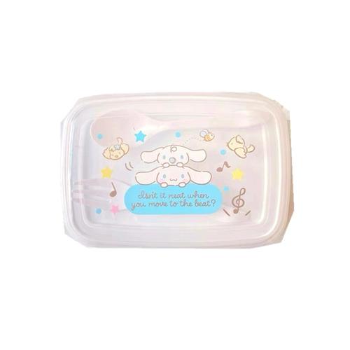 Мультяшный ланч-бокс для школьников, двухэтажная банка для хранения, ящик для хранения