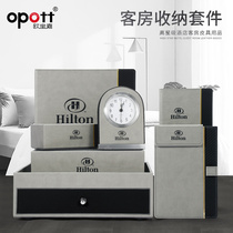 5 Star Hotel Guest House Leather Furniture Custom Paper Towel Box Information Shelf Hotel Clubhouse Restaurant Sign This Tray Supplies